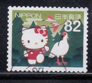 Japan 2015 Sc#3907a Greetings 2015 Hello Kitty Regional Issue - Shinetsu used