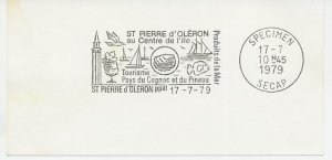 Specimen postmark card France 1979 Oyster - Shell - Fish 