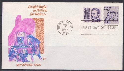 1592 Right to Petition Unaddressed Cover Craft FDC