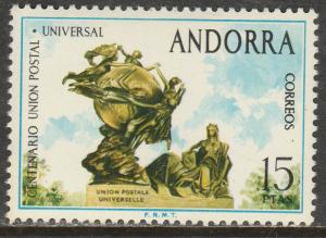 ANDORRA (SPANISH) 83.UPU ANNIVERSARY MINT, NH. F-VF. (104)