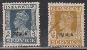 PATIALA Scott # O63, O68 MNG & Used - KGVI