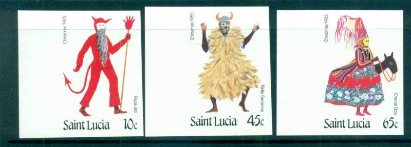 St Lucia 1985 Xmas IMPERF MUH lot68679