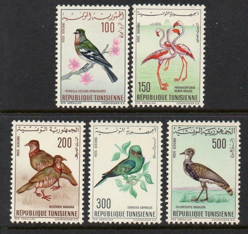 Tunisia 1965-6 Birds VF MNH (C28-32)