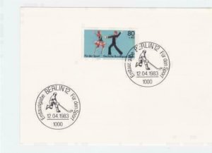 Germany 1983 first edition for the sport ice  ice hockey stamps card  R21060