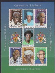 BARBADOS - CENTENARIANS SHEET