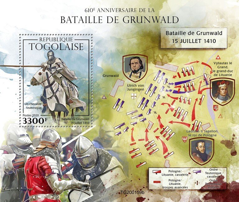 TOGO - 2020 - Battle of Grunwald - Perf Souv Sheet - Mint Never Hinged
