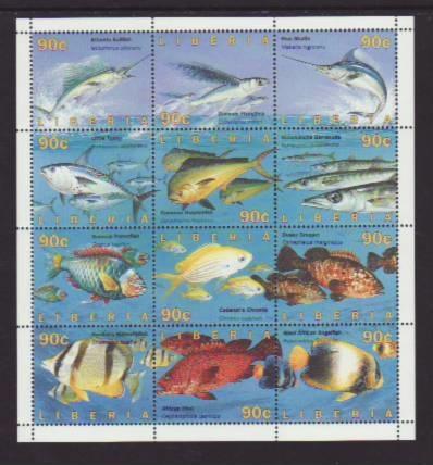 Liberia Fish 1206 Souvenir Sheet MNH VF