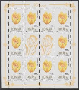 Romania 1998 Flowers Sheetlets Scott (4255-58) MNH