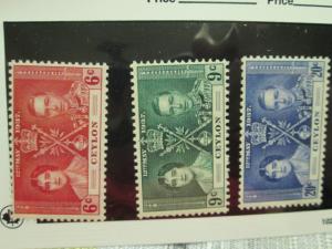 Ceylon #275-277 MNH  2019 SCV=$16.00