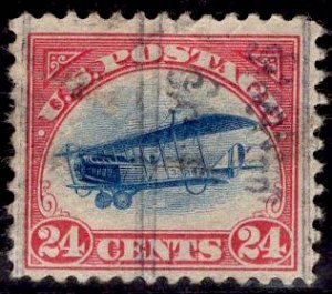 US Stamp #C3 24c Jenny USED with faults SCV $30