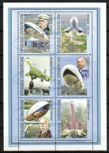 Central African Republic Stamp 1443 - Zeppelins and The Concorde