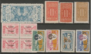 Spain Cinderella Revenue fiscal collection stamp ml6 mosly mnh or mng nh gum 