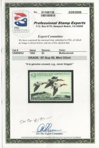 #RW32 Graded XF-Sup 95 Mint OG NH w/PSE Cert. SMQ $190 (JH 8/12)