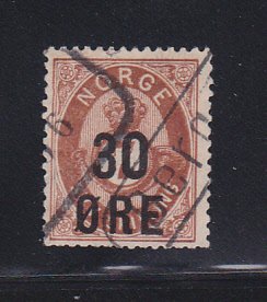 Norway 63 U Post Horn and Crown (B)