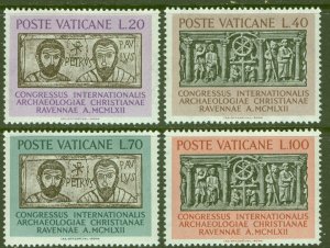 Vatican 1962 Christian Archeology Set Scott #341-344  MNH