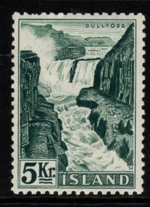ICELAND SG342 1956 5k WATERFALLS MTD MINT