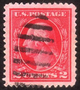 1912, US 2c, Plate flaw left, Used, well centered Jumbo, Sc 406