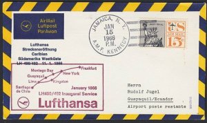 USA 1966 Lufthansa first flight to Ecuador..................................H285