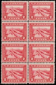 398, Mint VF NH Large Block of Eight Stamps Cat $280.00 - Stuart Katz