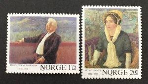 Norway 1982 #810-11, Paintings, MNH.