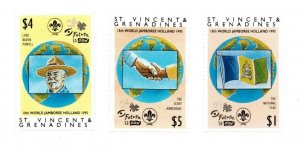 St. Vincent 1995 SC# 2164-6 - Boy Scouts, World Jamboree - Set of 3 Stamps - MNH