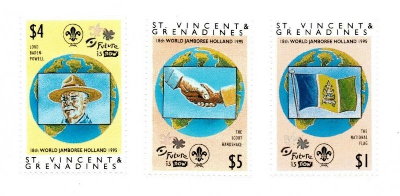 St. Vincent 1995 SC# 2164-6 - Boy Scouts, World Jamboree - Set of 3 Stamps - MNH