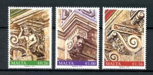 Malta 2016 MNH Balcony Corbels 3v Set Architecture Stamps