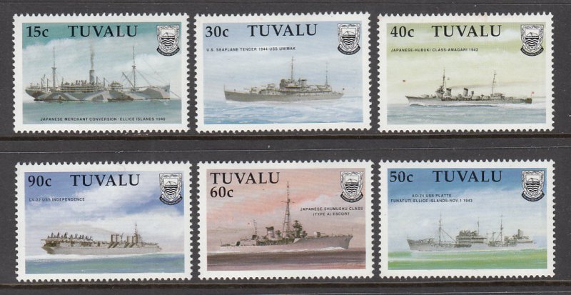 Tuvalu 543-548 Ships MNH VF