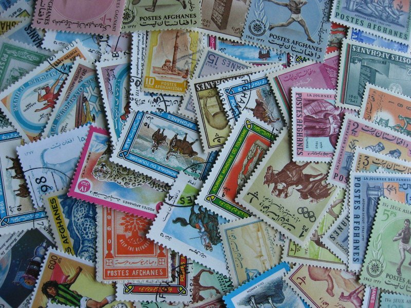 Afghanistan scrap pile (duplicates, mixed cond) 69 stamps, check them out!