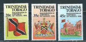 Trinidad & Tobago 272-74 Inaugration of Republic set MNH