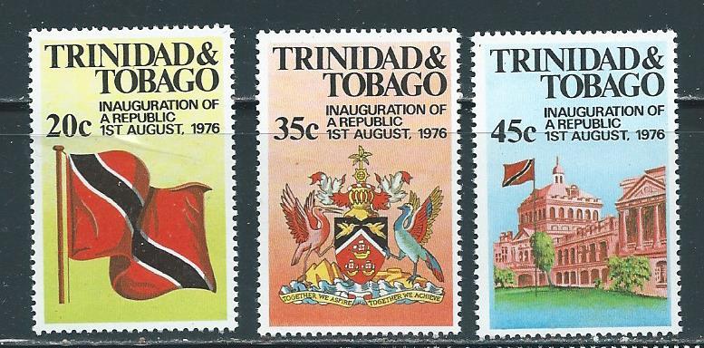 Trinidad & Tobago 272-74 Inaugration of Republic set MNH