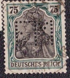 Germany 90 1919 Used Perfin