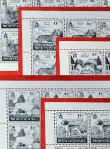 ZAYIX - 1999 Montserrat 989-993 MNH miniature sheets set - Dogs