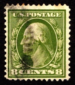 1908, US 8c, Washington, Used, Sc 337