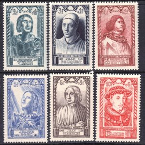 France 1946 15th Century Portraits - Relief Fund Complete MNH Set SC B207-B212
