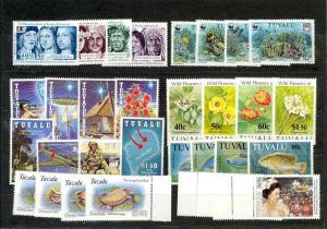 Tuvalu Scott 594 // 645 Mint NH sets (Catalog Value $66.10)