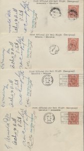 1949 Apr 28-29 Set of 4 Edmonton-Wabasca-Desmarais Alberta Emergency Flights