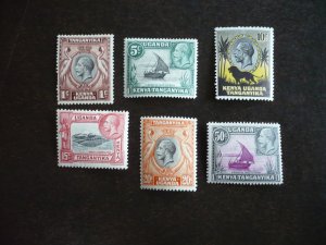 Stamps-Kenya Uganda Tanganyika-Scott# 46-50,52-Mint Hinged Part Set of 6 Stamps