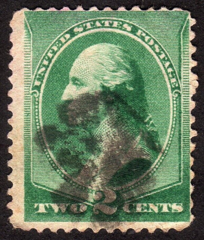 1887, US 2c, Washington, Used, Sc 213