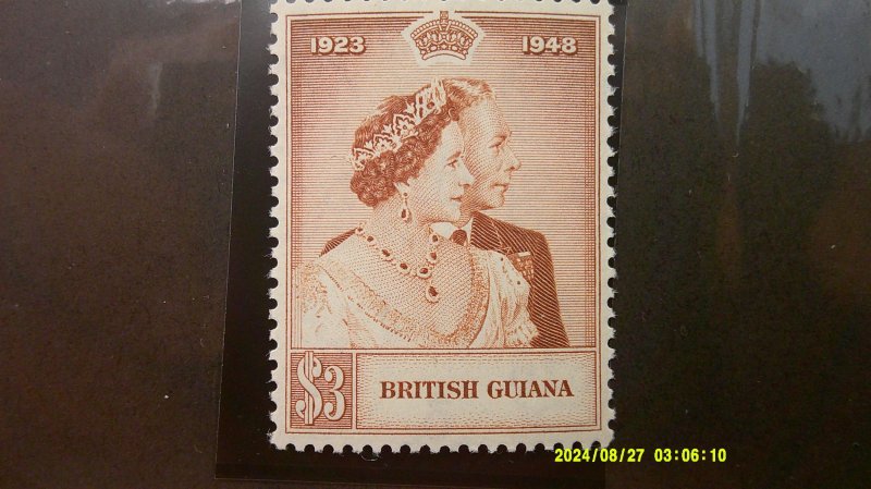 British Guiana 1948 Scott# 245 Mint XF NH High Value alone