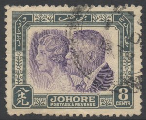 Malaya Johore Scott 126 - SG129, 1935 Treaty Relations 8c used