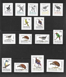 TONGA - NIUAFO'OU Sc 27-41 NH issue of 1983 - BIRDS