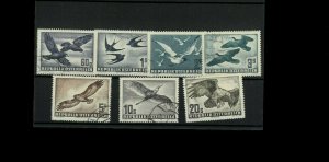 Austria C54-60. Used. Cat.273.10 (2021). Airmail, Birds in Flight. Better Item