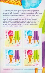 qlp. WALKING ICE CREAM = BK page of 4 = COMMUNITY FOUNDATION Canada 2019 MNH