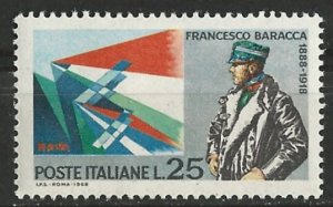 Italy # 983  Baracca,  W.W.I  Aviator      (1)  Mint NH