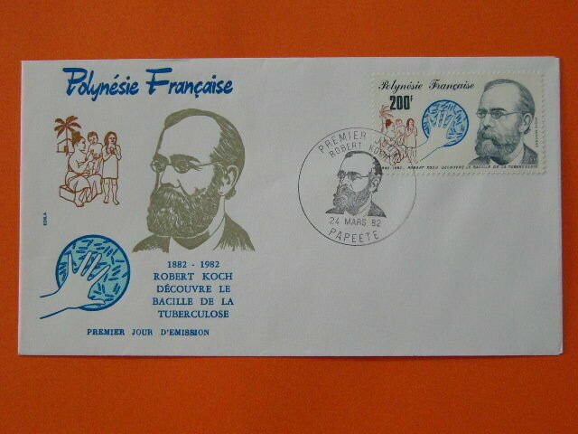 medicine doctor Robert Koch tuberculosis disease FDC French Polynesia 32340