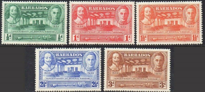 BARBADOS 1939 Tercentenary of General Assembly MH