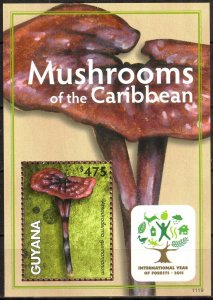 Guyana 2011 Mushrooms S/S MNH