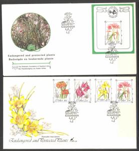 South Africa Ciskei Sc# 118-121a FDC Set/2 1988 Flowers