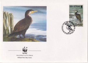 SA23h Isle of Man 1989 Birds - WWF FDC